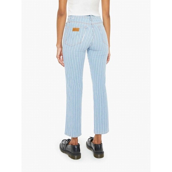 Mother Jeans The Triple Tomcat Ankle Striped Blue and White Orange Yo Glad Sz 28 - Picture 14 of 14